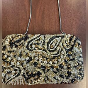 Alice and Olivia Rhinestone & Beaded Evening Clutch